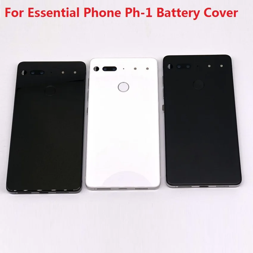 

For Essential Phone Ph-1 Rear Back Battery Cover Door Ceramics Glass Housing with Fingerprint Camera Glass