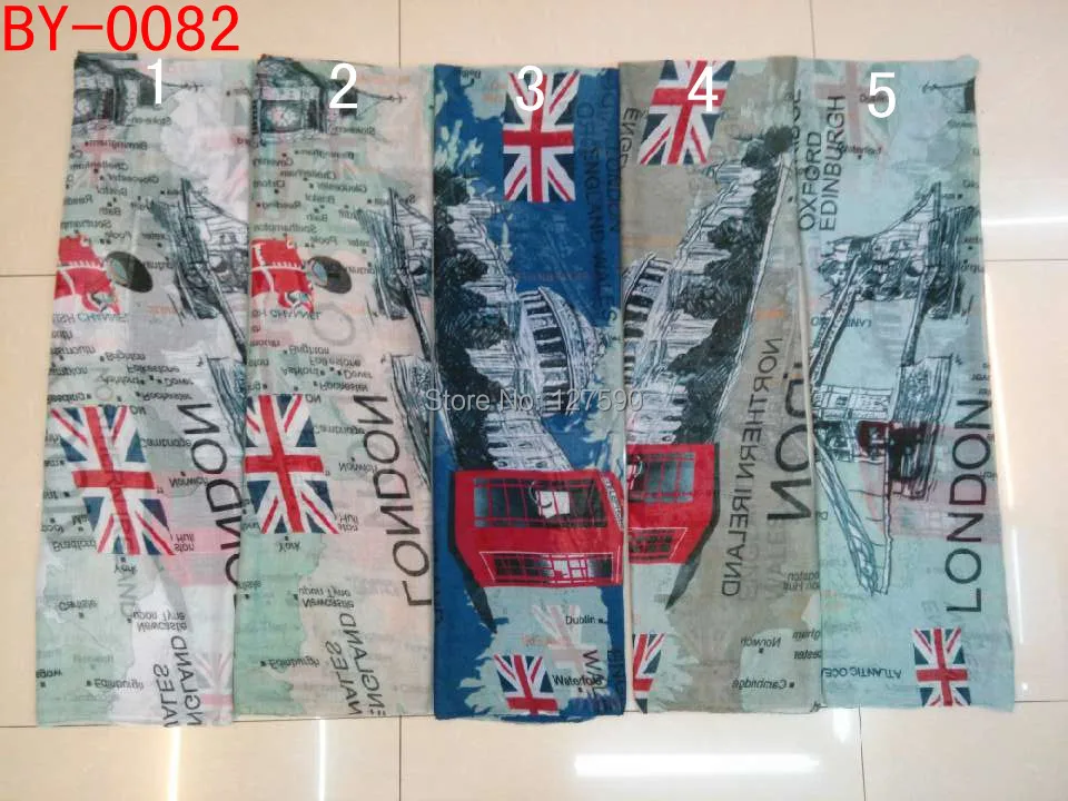 Free shipping! Fashion UK Flag Print London Map Bridge Print Scarf Shawl Wraps Soft London Tower Scarves Hijab 3 Color