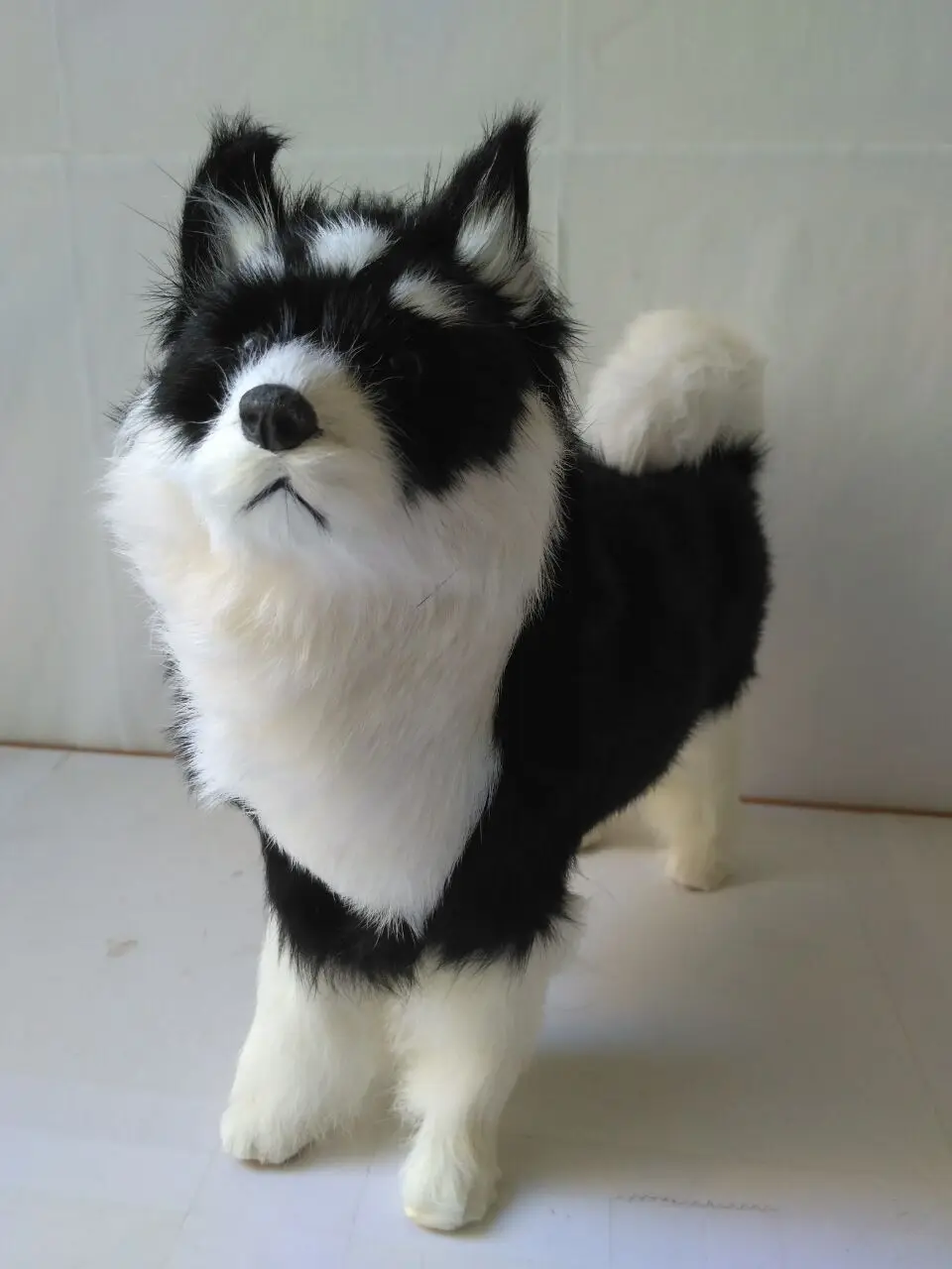 simulation black husky dog model polyethylene&furs large 28x8x26cm dog handicraft,home decoration toy d2779