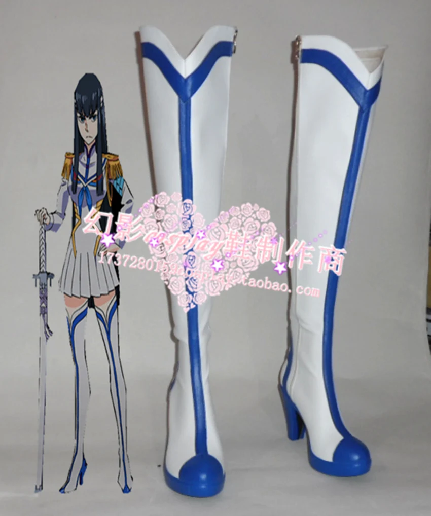 

IN STOCK Kill la Kill Lady Satsuki Kiryuin Satsuki Kiryuuin Anime Cosplay Shoes Tall Heeled Boots H16