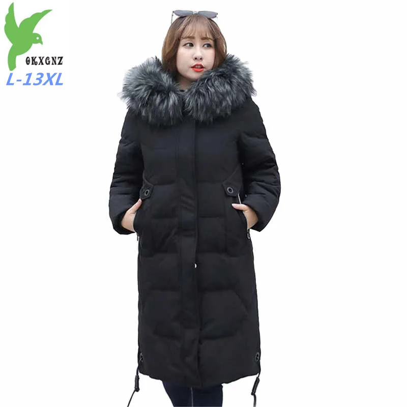 2022 High Quality Winter Parkas New Women's Parka Down Cotton Coat Thick Warm Hooded Fur Collar Jackets Female Basic Coats G29