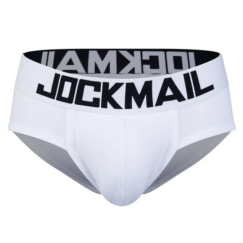 JOCKMAIL Brand Fashion Men Underwear Solid Underpants Cotton Male Panties Hot Sale Slip Cueca 6 Color Soft Gay Briefs Homewear