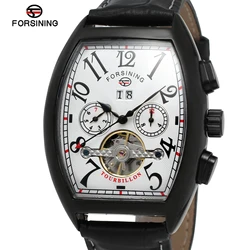 Fashion FORSINING Top Brand Tourbillon Mens Clock Military Army Sport Clock Male Luxury Automatic Mechanical Date Men Watch Gift