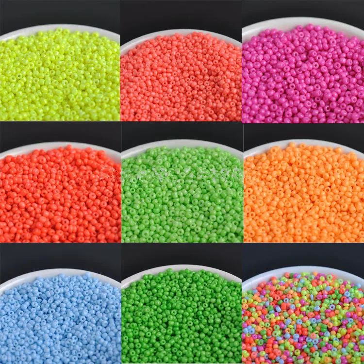 9 colors 2mm 5000pcs 3000pcs  1000pcs 2000pcs crystal Czech Neon Glass Seed beads For jewelry making DIY accessories