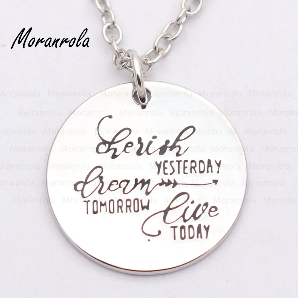 Медное ожерелье и брелок «важная вчерачная мечта завтра!», Вдохновляющие высказки, ювелирные изделия