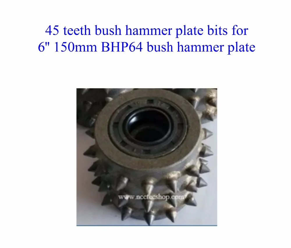 6'' NCCTEC Galvanized surface bush hammer plate for bush hammered granite marble |150mm Litchi surface alloy wheel Disk | 4 bits