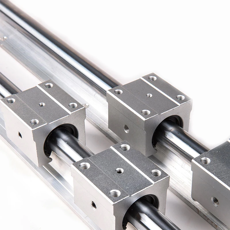 2 pcs SBR16 Linear Guide Rail of Length 400/500mm with 2pcs Cylindrical Guide and 4pcs Slider for CNC Wide Application