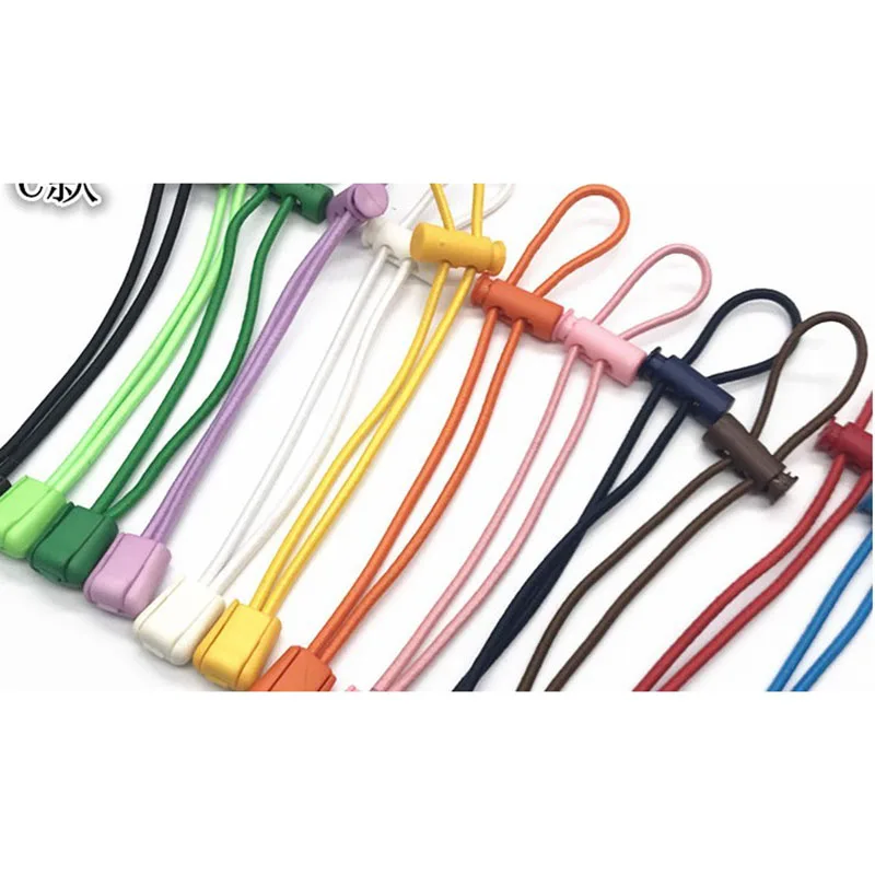 2sets/lot lazy man leisure elastic sports shoelace colorful round elastic band shoelace shoes decoration diy craft 1967