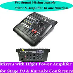 Pro 4 Channel 1200W Mixing Console Power Amplifier  Live Studio Audio Mixers Mixer