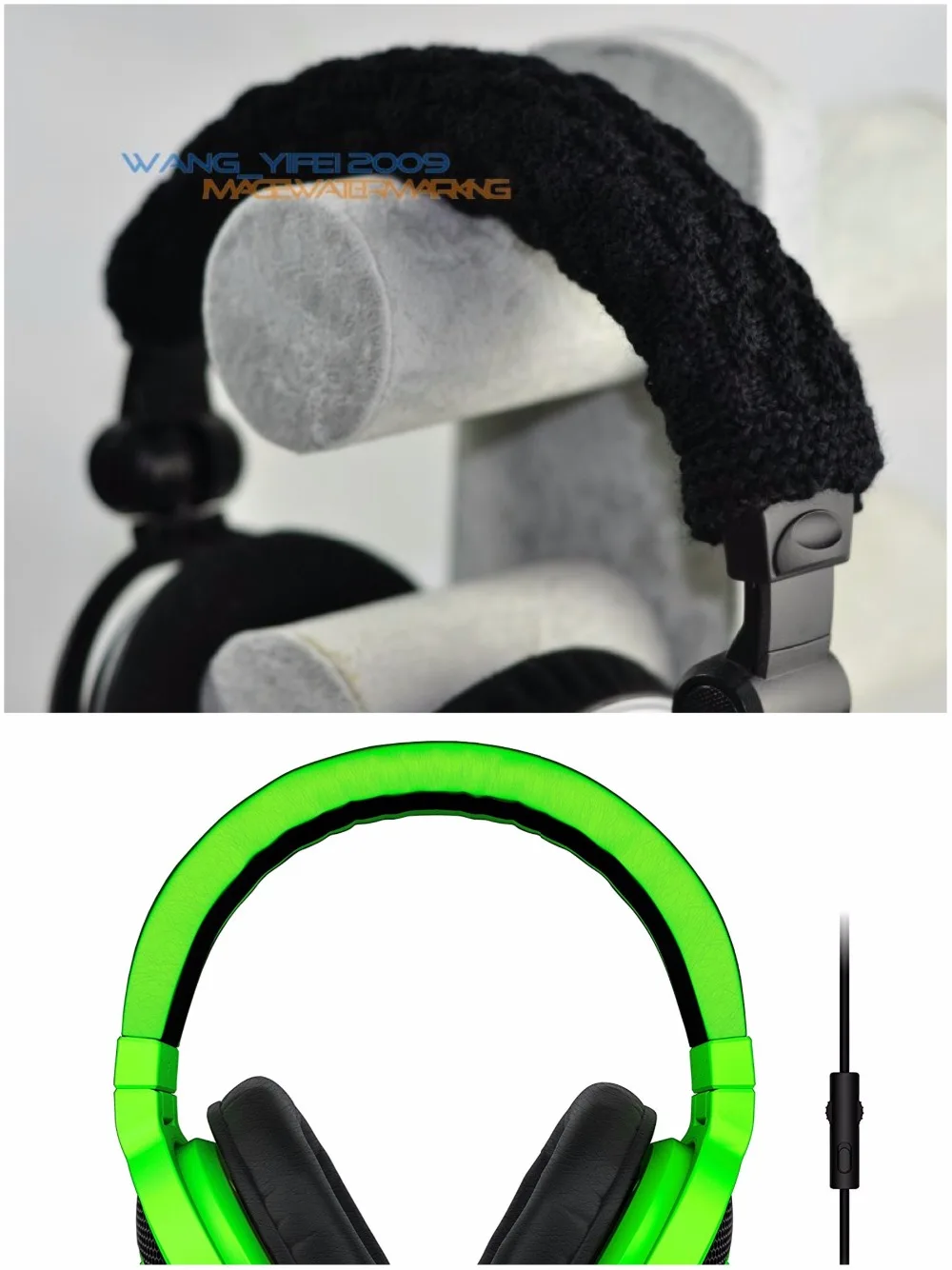 100% Pure Wool Headband Cushion PADS For Razer Kraken, Tiamat, BlackShark Over Ear PC Gaming Headset Headphones