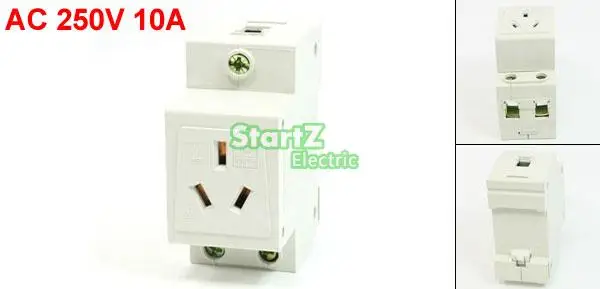 DIN Rail Mount Modular Power Socket AC250V/10A for Australia Plug