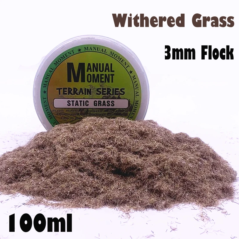 Miniature Scene Model Sand Table Withered Grass Turf Flock Lawn Nylon Grass Powder STATIC GRASS 3MM Hobby Craft Material