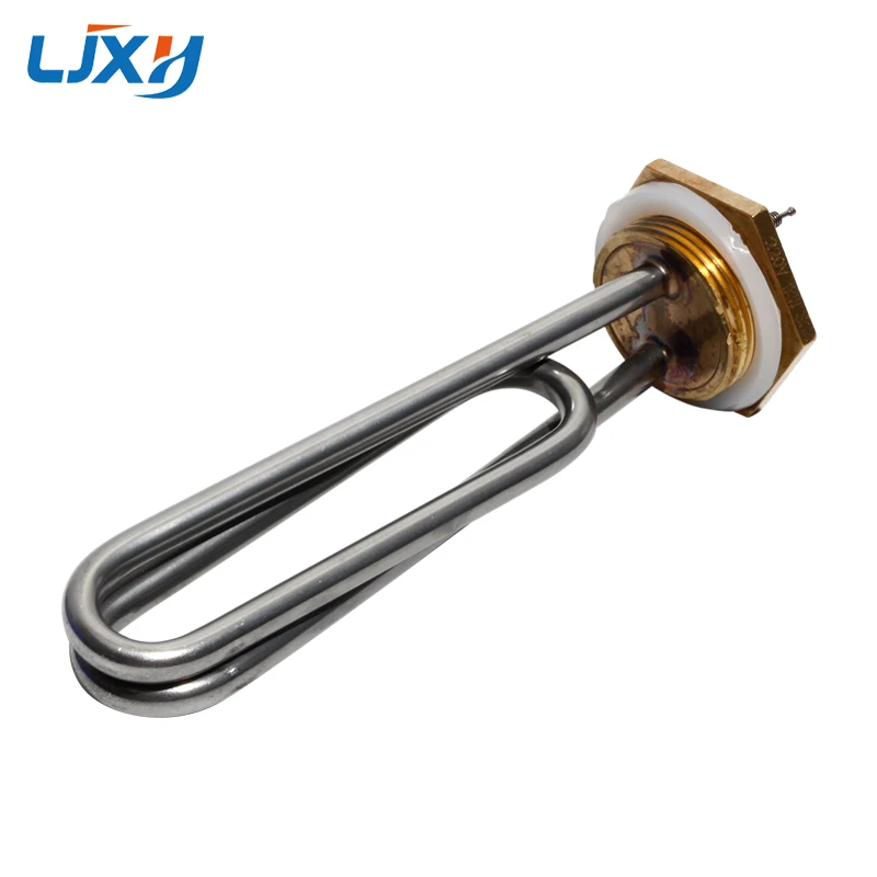 LJXH DN32 Electric Heater SUS304 Tube Brass Thread Resistance Immersion Heating Element For Boiler Tank