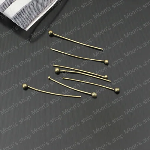 

Wholesale Length 23mm Thickness 0.5mm Antique Bronze Copper Ball Pins & Needles Findings Accessories 200 pieces(JM3716)