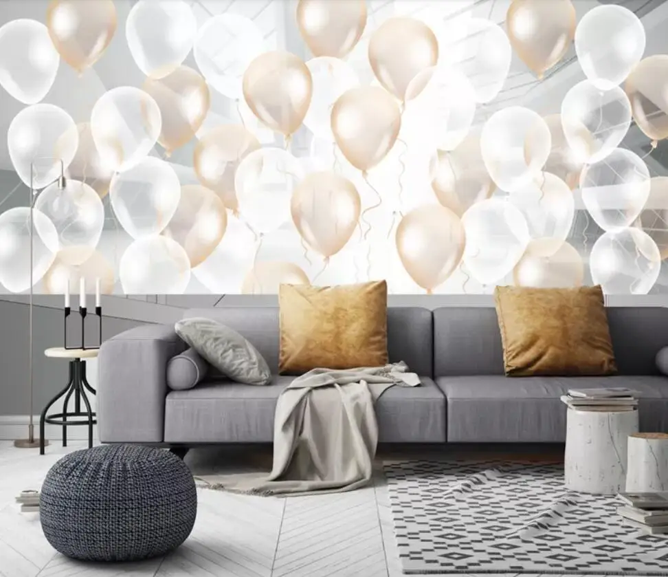 

Modern abstract 3D 3D geometric space balloon murals TV background wall decoration wallpaper murals