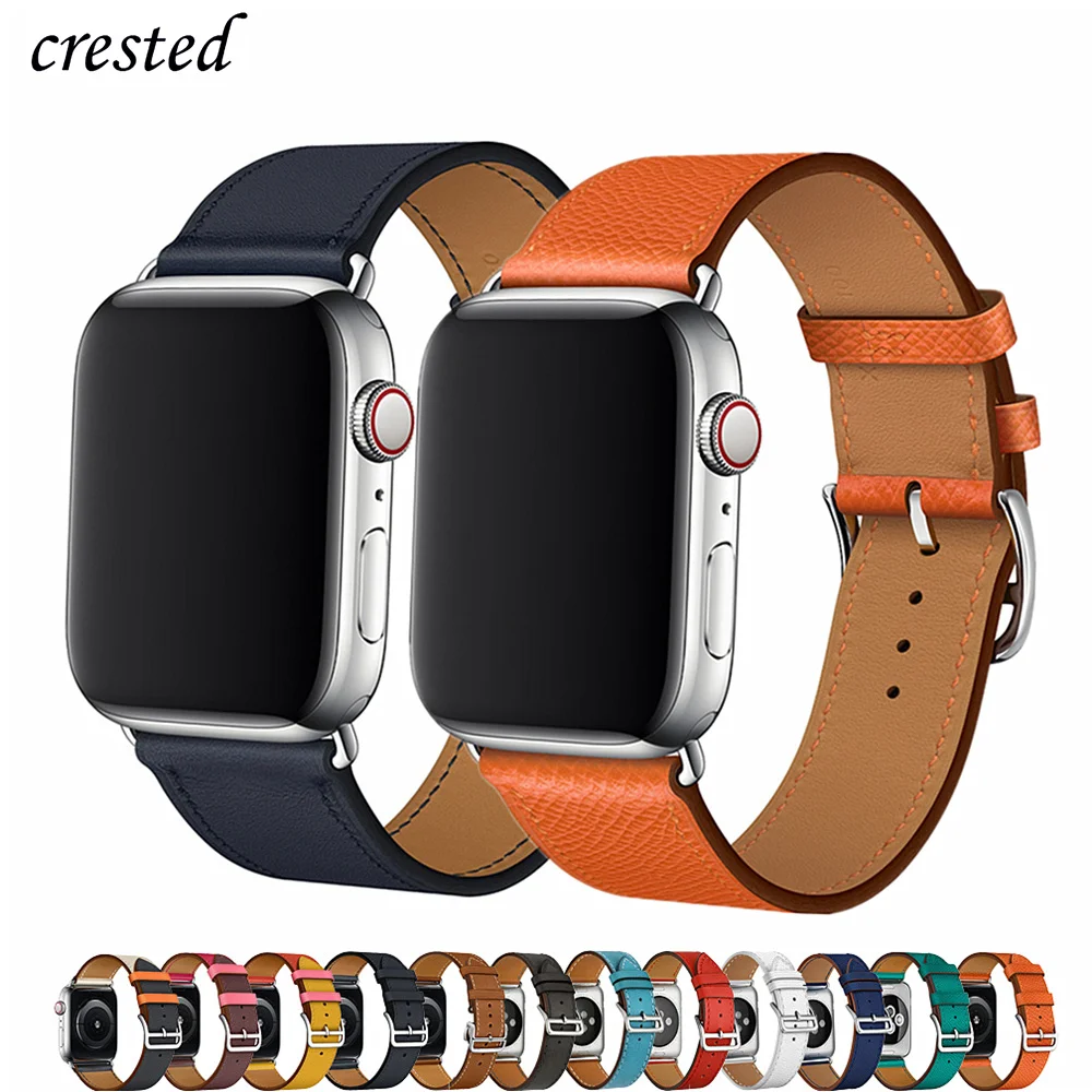 アップルウォッチ用レザーストラップ,ベルト44mm,40mm,45mm,41mm,38mm,42mm,iwatchシリーズ用本革ストラップ5 4 3 6 se 7