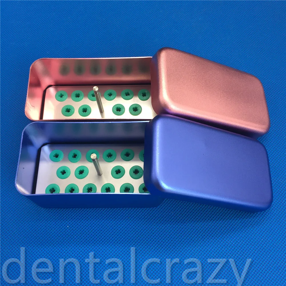 

2pcs Dental 16 Holders Scaler Tips Burs Disinfection Block Sterilizer Box Hot Sale