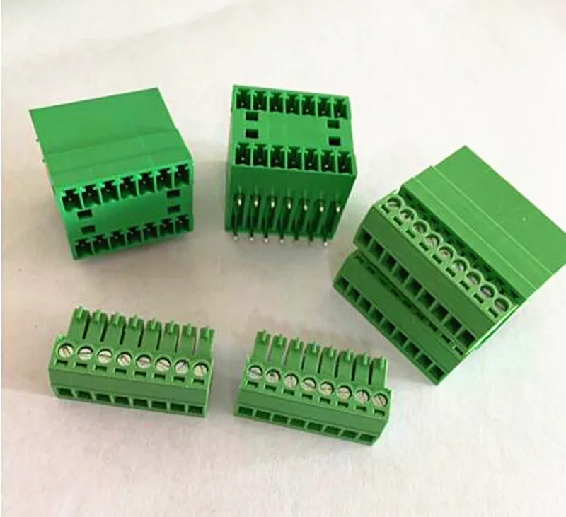 10sets 15EDGRH-3.81mm double-layer plug-in terminal block socket bending plate 2EDGRH-2*(2-12p) Connector/line arc