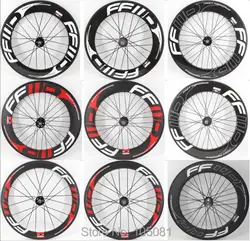 New 700C Track Fixed Gear Bike 3K UD 12K full carbon fibre tubular clincher tubeless rims carbon bicycle wheelset carbon wheels