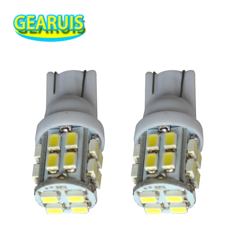 100pcs High lumen T10 LED 20 SMD 1206 3020 LED 194 501 SMD bulb Wedge Tail Lamp Bulb Park License Plate Light Lamp 12V White