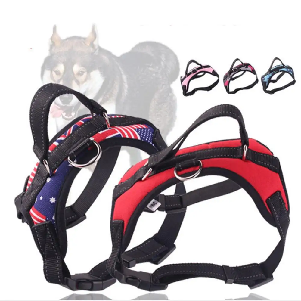 

Small Medium Large Dog Harness k9 Reflective Collar Vest Harnesses For Dogs Pet Training Husky Alaskan Bulldog Breast-band