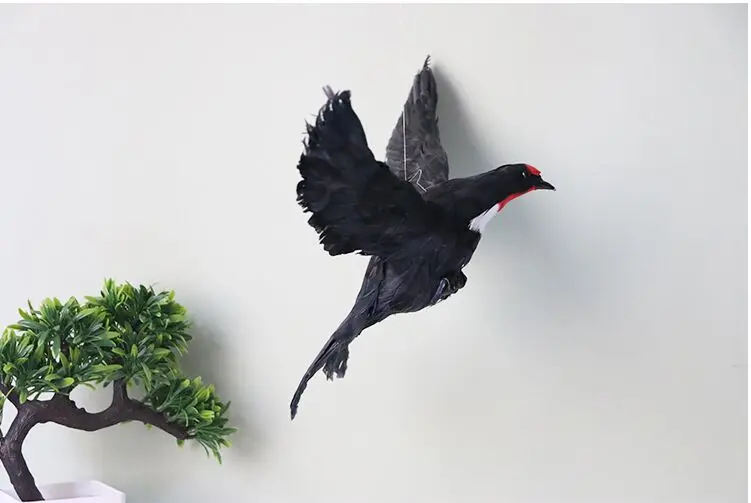 new simulation wings Swallow bird model black Swallow toy gift about 36x26 cm s2918