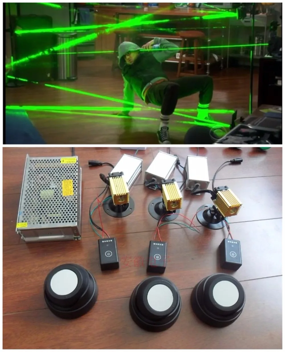 design magic penetralium escape props Real life room green laser array chamber blue timer clock laser escape secret game kit