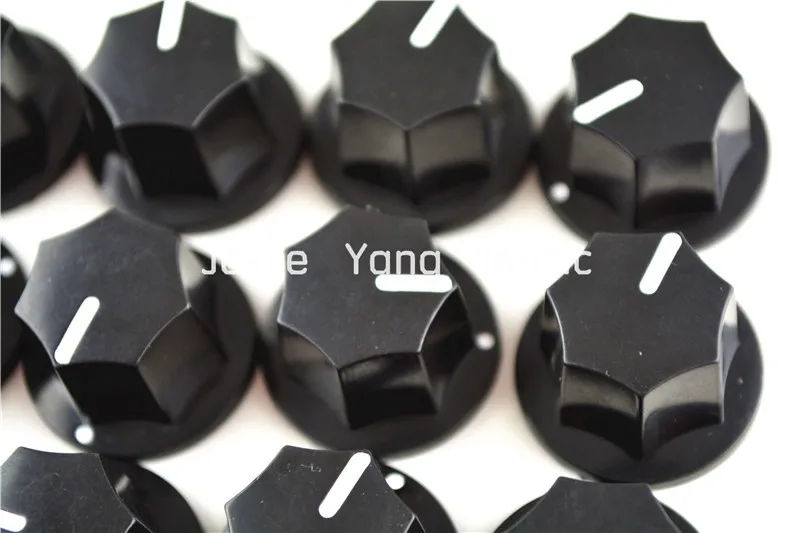 12pcs Niko Larger Heptagon Black White Point Control Knobs Electric Guitar Effect Knobs Guitar Amplfier Knobs Free Shipping