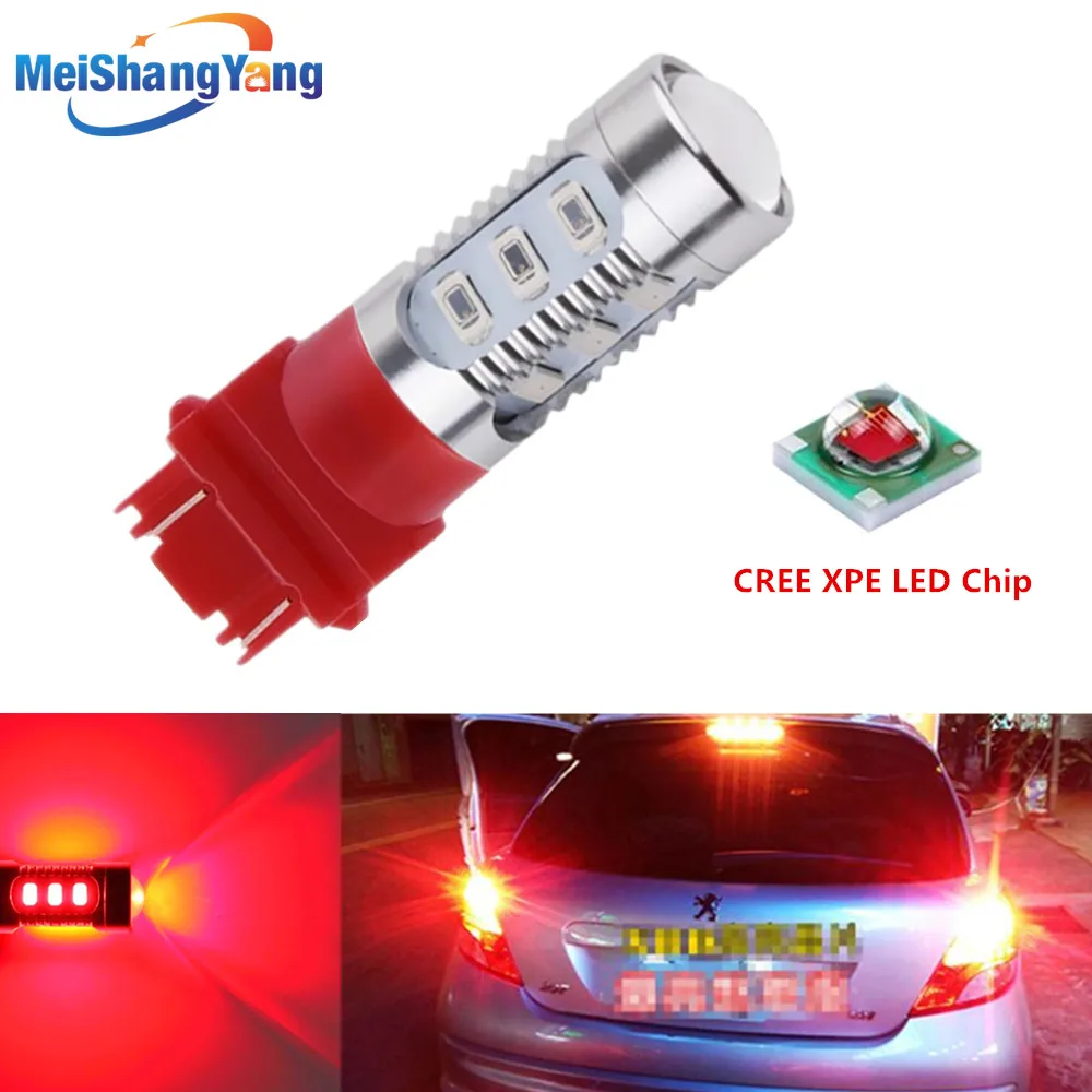 

led Bulbs 3056 3156 3057 3157 p27/7w T20 Cree LED Chips -For car Rear Brake Lights Turn Signal Tail Lamps - Yellow/Amber