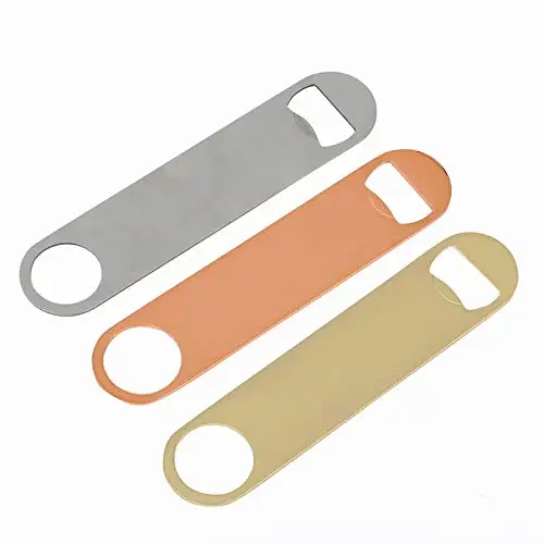 Stainless Steel Bar Blade Beer Bottle Opener, Bartender Bottle Openers, Speed Openers Set of 3