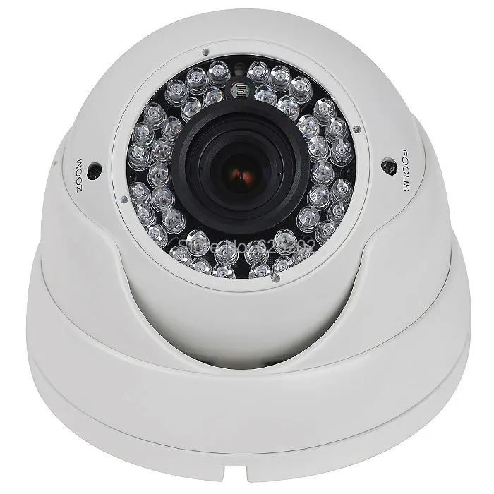 China Top 10 CMOS Night Vision 1200TVL Metal Dome Surveillance CCTV Camera System 2.8-12mm Varifocal Lens