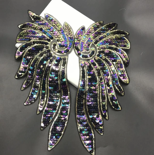 Parches de lentejuelas de alas de Angel grandes para ropa apliques de costura para chaqueta bordado suministros decorativos manualidades 1 par AliExpress