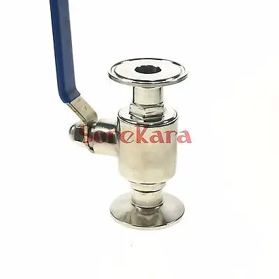 

1-1/4" 32mm 304 Stainless Steel Sanitary Ball Valve 1.5" Tri Clamp Ferrule Type For Homebrew Diary Product