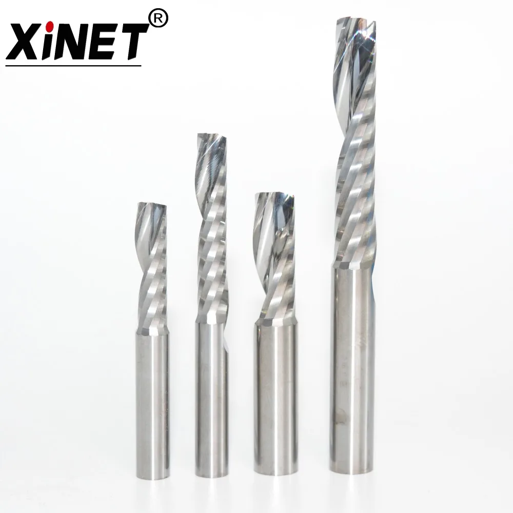 1 Flute end mill,1.0-1.5-2.0-2.5-3.175-4-5-6-8,CNC machine tool,solid carbide end mill cutter,acrylic milling cutter,PVC,MDF,