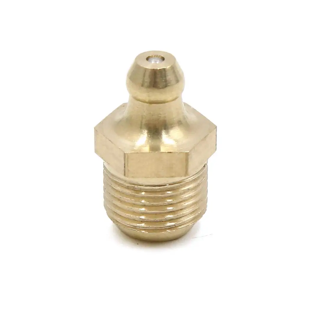 Uxcell 6pcs M12 x 1 Thread Brass Straight Grease Nipple Fitting for Motorcycle Car 12mm