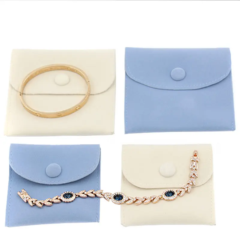 New 2019 Velvet Jewelry Bag Blue Women's Soft Jewellry Protect Bags Necklace Storage Pouches Home Use Card Bag