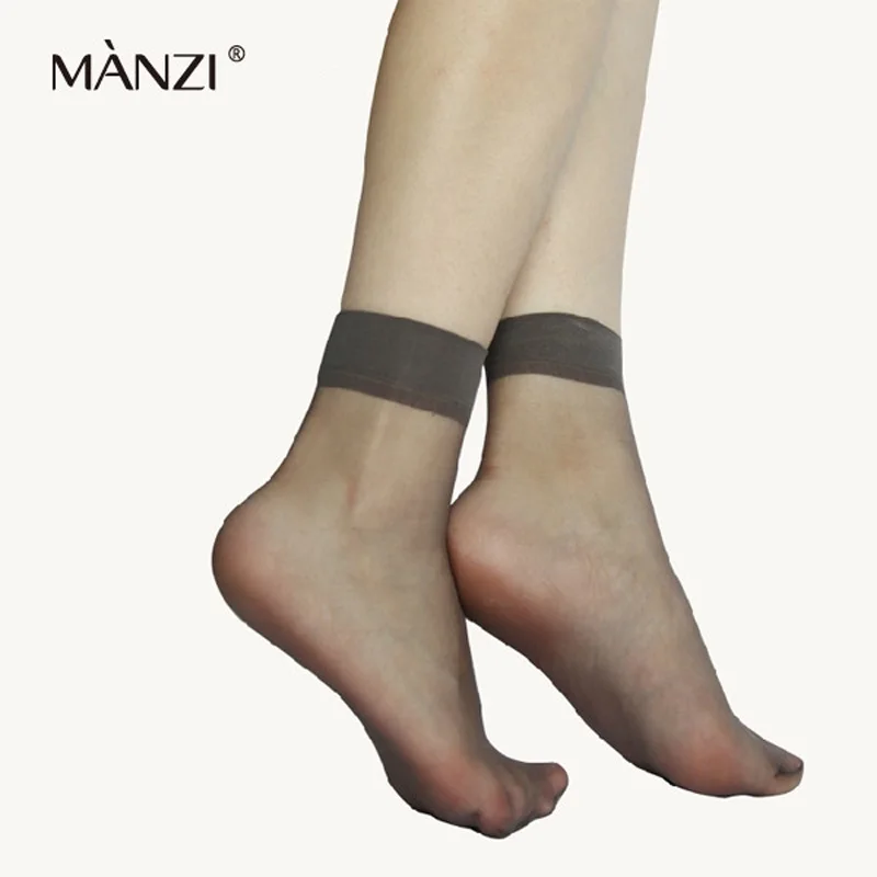 MANZI-Thin Crystal Silk Socks for Women, Invisible Short Socks, No Show, Leisure Fashion, Spring, Summer, MZ12F03, 40 Pairs