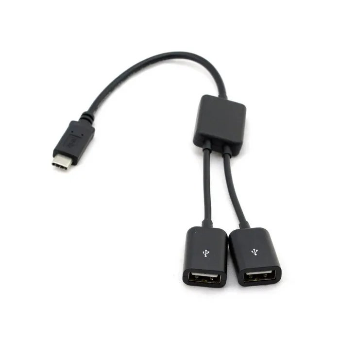 USB 3.1 Type C USB-C to Dual 2 Port Hub Adapter For PC Laptop Tablet Macbook Support Windows 8 MacOS