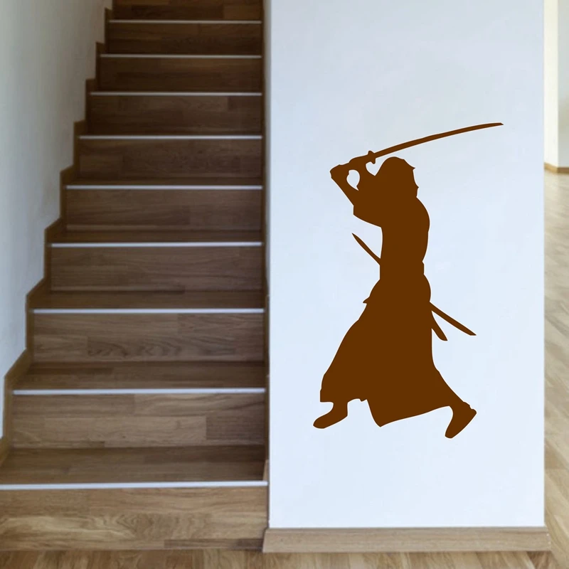 Japan Tradition Samurai Vinyl Wall Sticker Asian Japanese Culture Wall Decals Bedroom Decorative Mural Home Wall Decoration