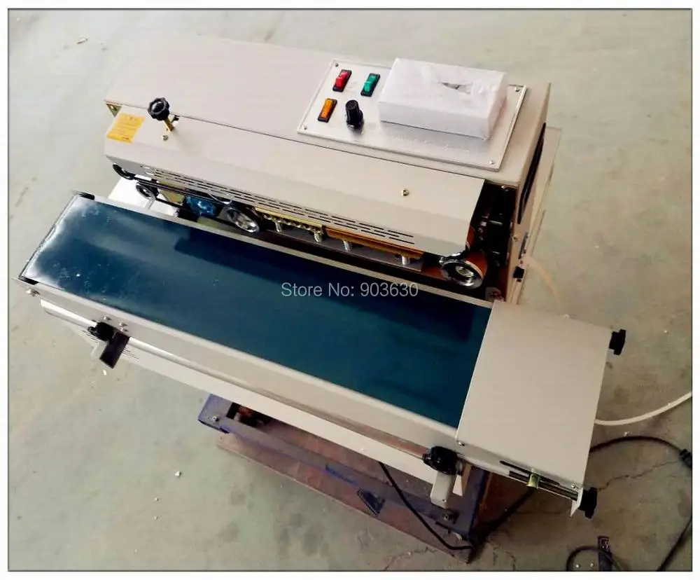Sỉ 220V Liên Tục Túi Nhựa Phim Nhiệt Ban Nhạc Kín Máy FR-900, Thép Bánh In, Niêm Phong Rộng: 6-12