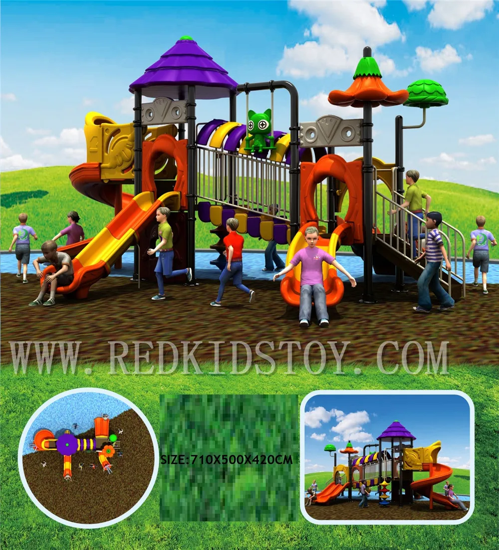 Exported to Haiti Top Quality Anti-UV Kids Outdoor Playground Equipment HZ-H008 20 Years' Manufacturer