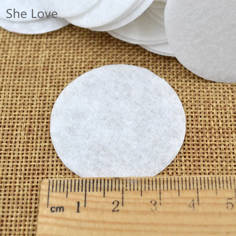 Chzimade 500Pcs/lot White 40mm Round Shaped Felt Circle Die Cut Appliques DIY Cardmaking Craft Fabric Accessories