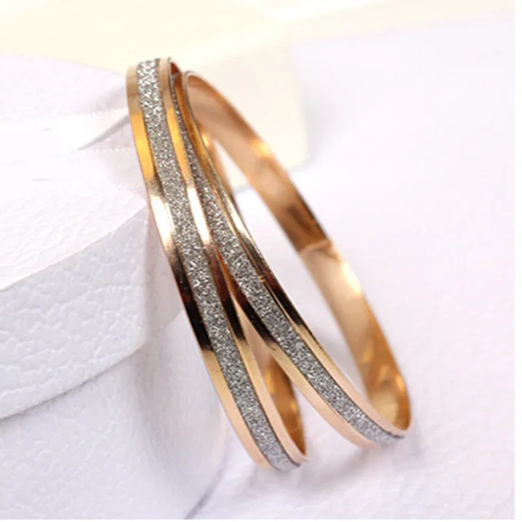 The New 2019 New Korean Fashion Wholesale Single Round Frosted Rose Gold Bracelet Women New Product Launch Gifts (single Price)