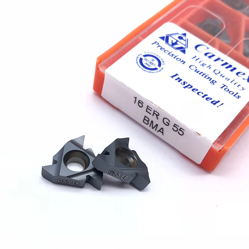 10pcs 16ER AG60 AG55 A60 G55 16IR BMA Carmex CNC Threaded Carbide Inserts Carmex Lathe Turning Blade Tool