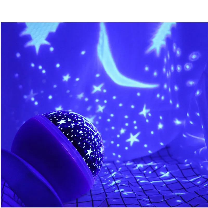 Rotating Night Light Projector Lamp Starry Sky Star Unicorn Children Kids Baby Sleep Romantic Led Projection Lamp USB/AA Battery
