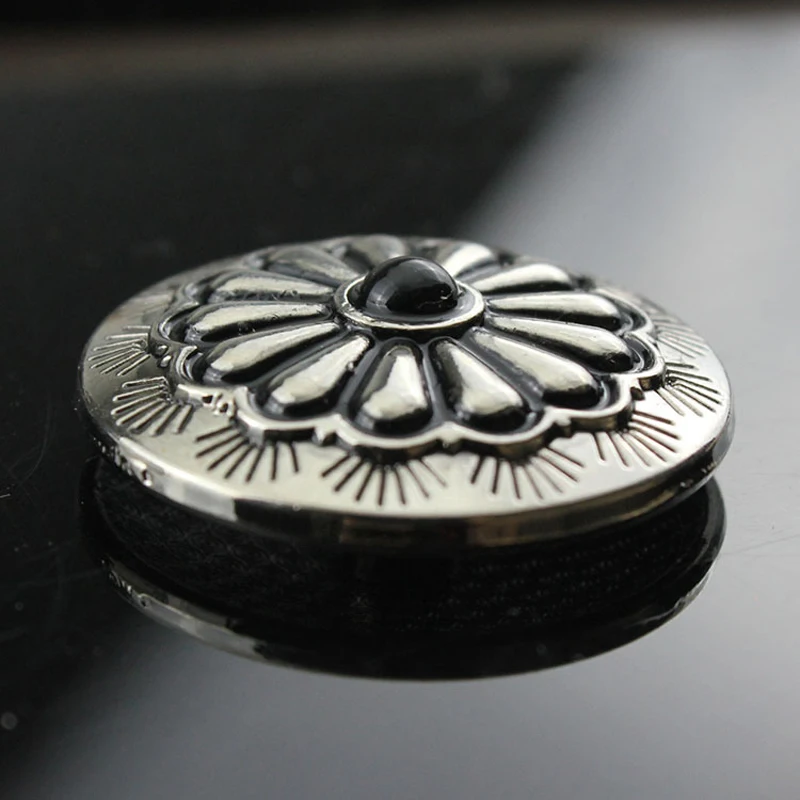 30mm DIY 가죽 공예 지갑 벨트 가방 장식 나사 버튼 꽃 가짜 돌 디자인 5 개/개