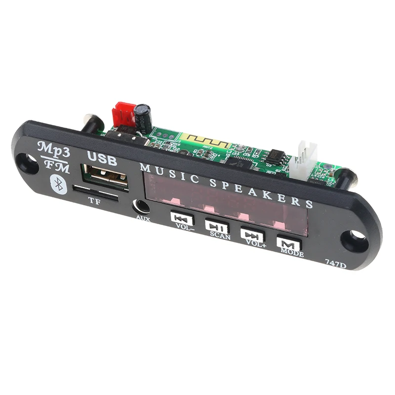 12V Bluetooth MP3 Wireless FM Radio MP3 Decoder Board Car Music Speaker USB Power Supply Audio Module with Remote Controller