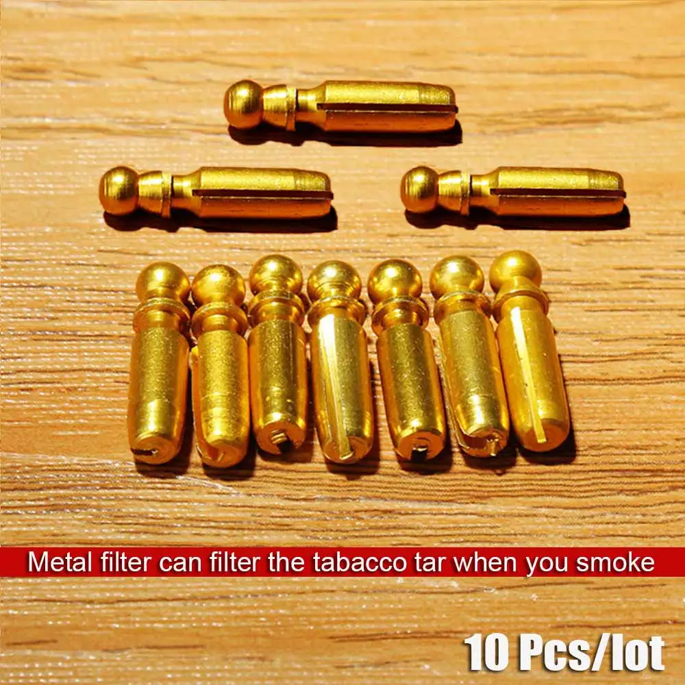 MUXIANG 10 Pcs/lot 3mm Metal Smoking Pipe Filter for Acrylic Mouthpiece of Tobacco Pipe Smoking Tools 3mm Pipe Filtlers  fd0009