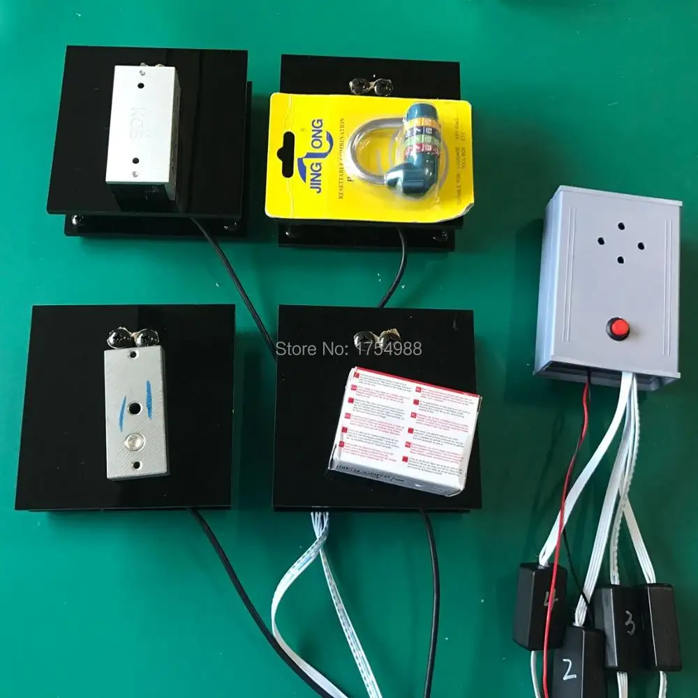 

real life room escape party scale weight prop put the wanted weight on related four scale sensors to unlock with opening audio