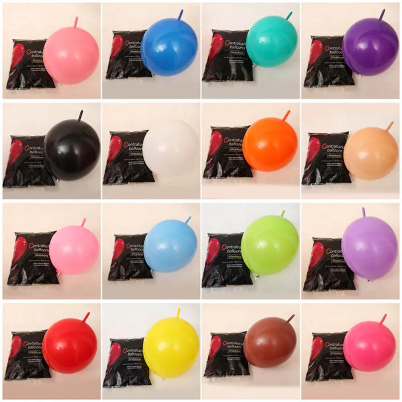 Wholesale 50pcs/lot 6inch tail balloons multicolor wedding birthday party supplies marriage room decoration link balloon